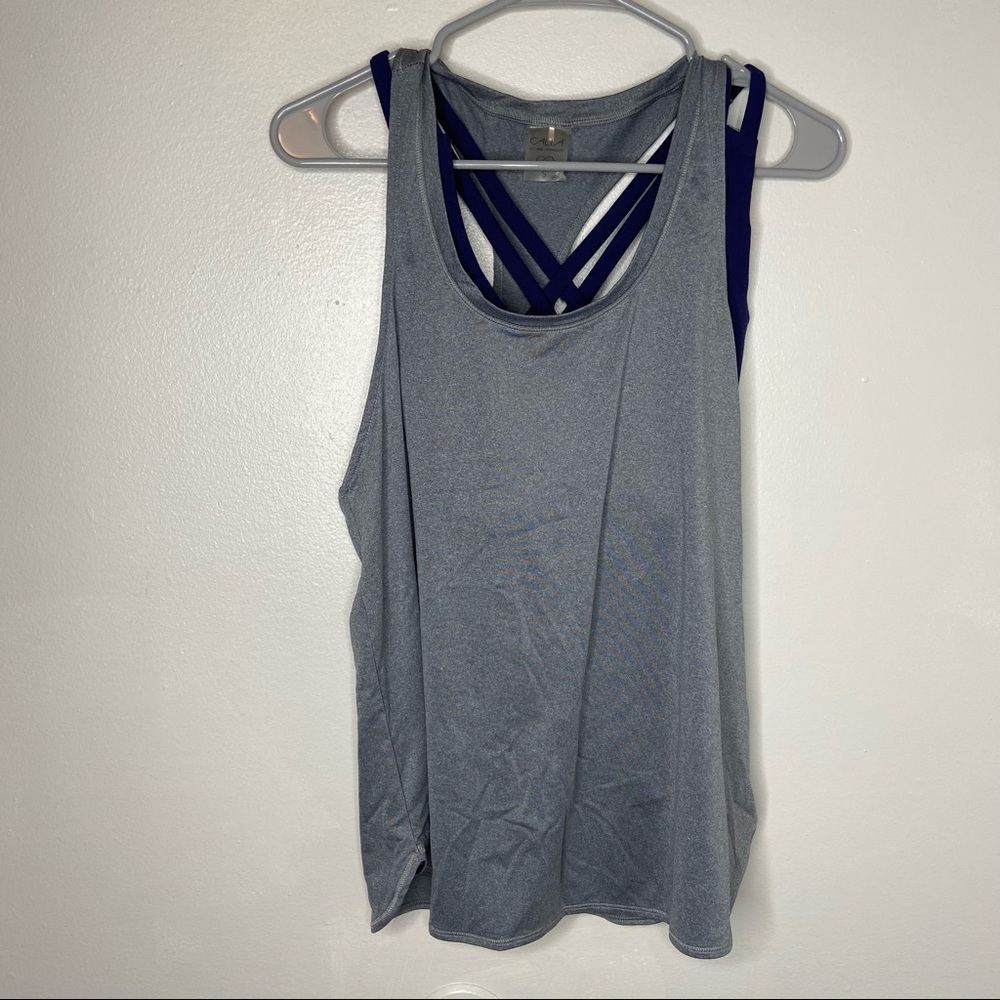 Calia Gray Tank Top and Sports Bra Size Small